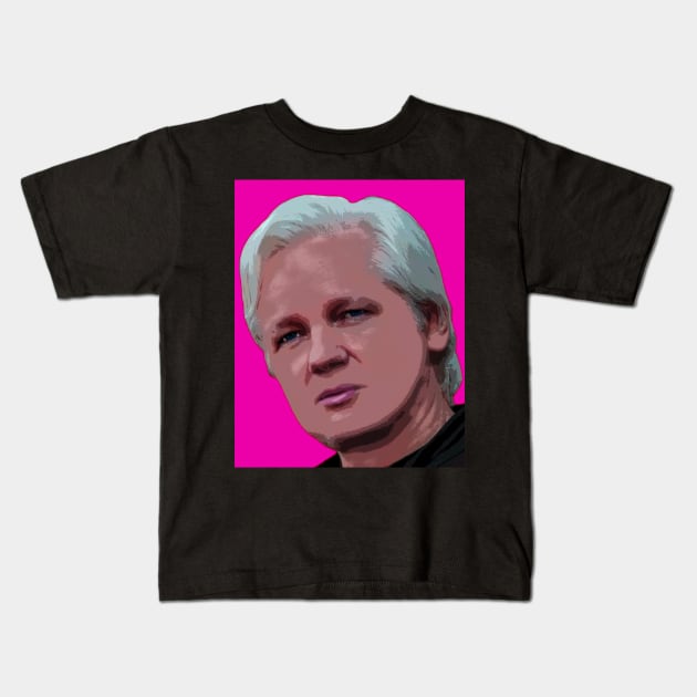 Julian Assange Kids T-Shirt by oryan80